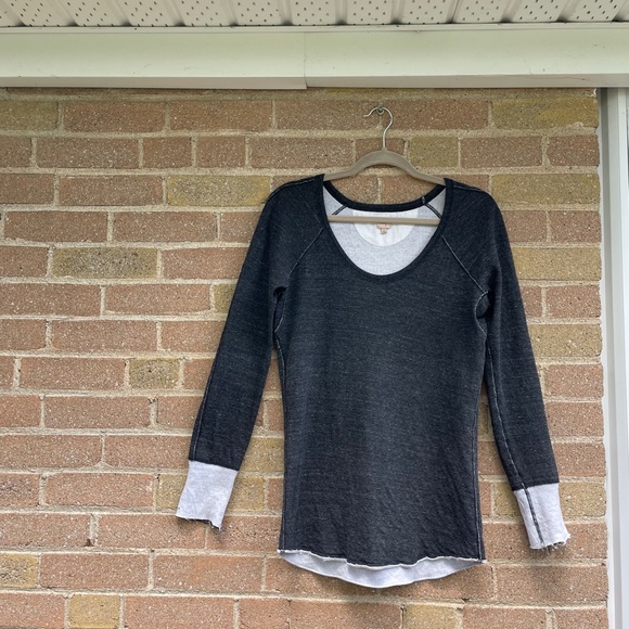 Wilfred Dark Gray Charcoal Casual Long Sleeve Shirt Top - Picture 4 of 9
